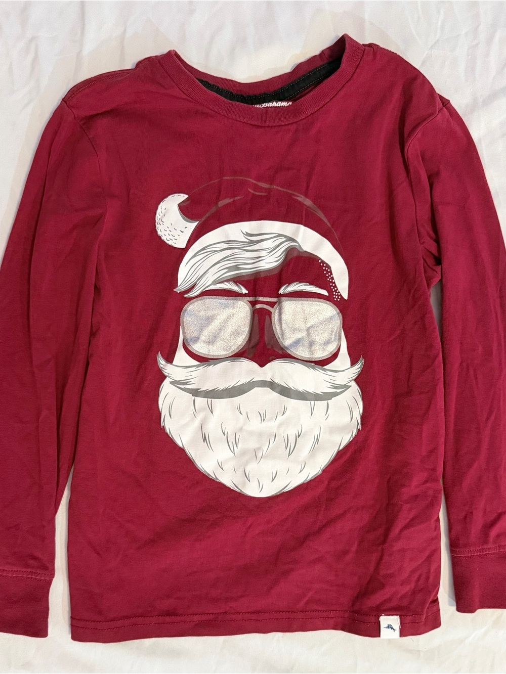 Tommy Bahama Kids Long-Sleeve Santa Graphic Tee - Red